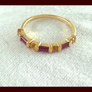 10kt Yellow Gold Ring with Gemstones